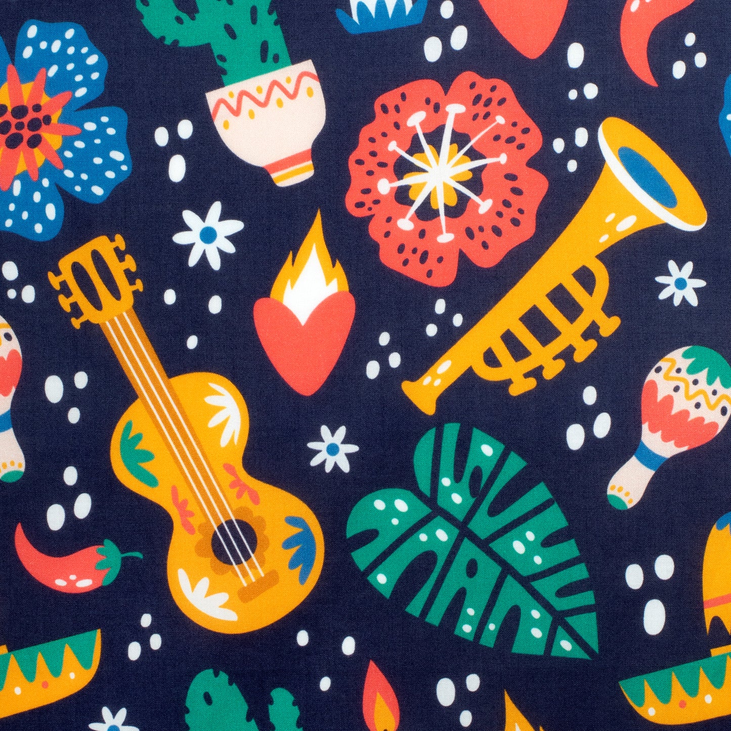 Just Country Women's Lilly Half Button Sleeveless Print Workshirt - Navy Fiesta
