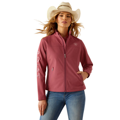 Ariat Womens New Team Softshell Jacket - Dry Rose/ Mauve Blur