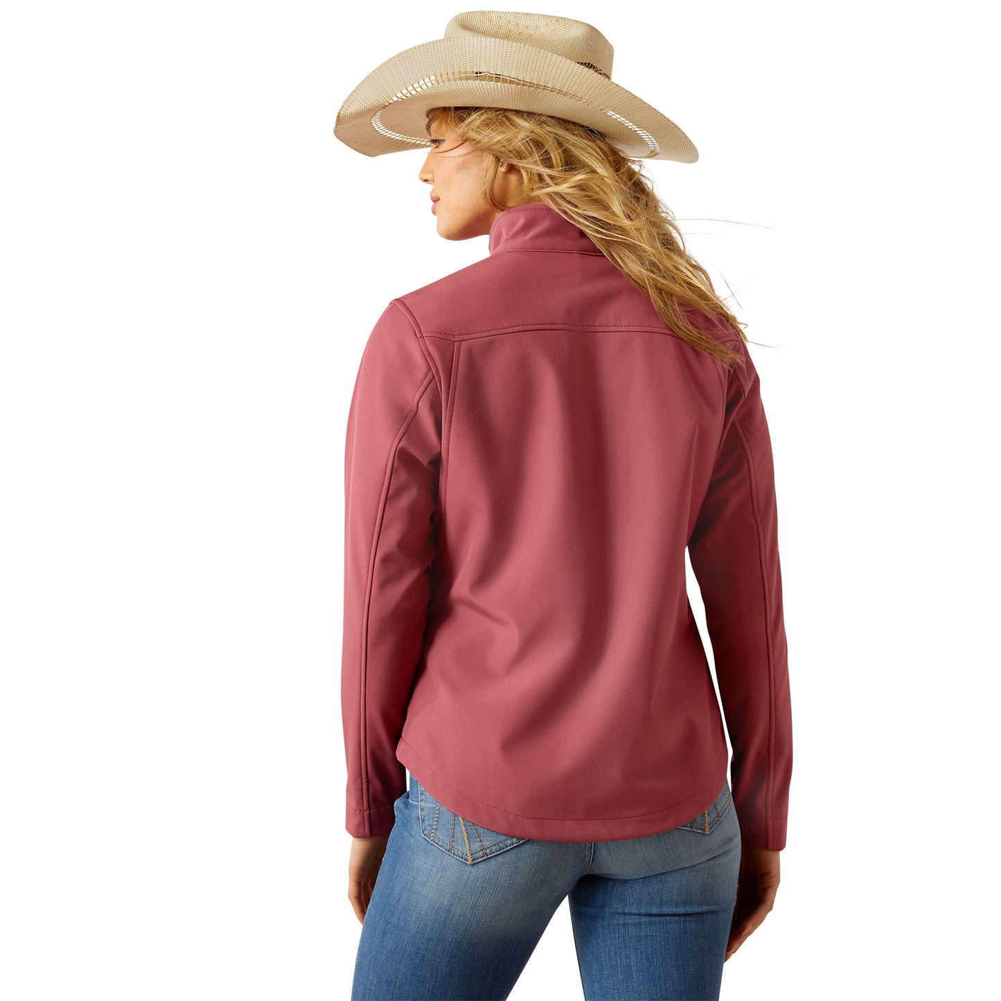 Ariat Womens New Team Softshell Jacket - Dry Rose/ Mauve Blur