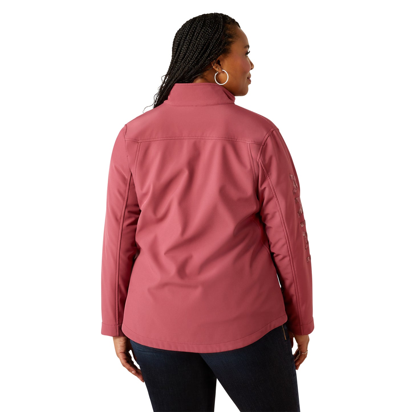 Ariat Womens New Team Softshell Jacket - Dry Rose/ Mauve Blur