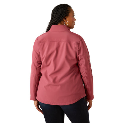 Ariat Womens New Team Softshell Jacket - Dry Rose/ Mauve Blur