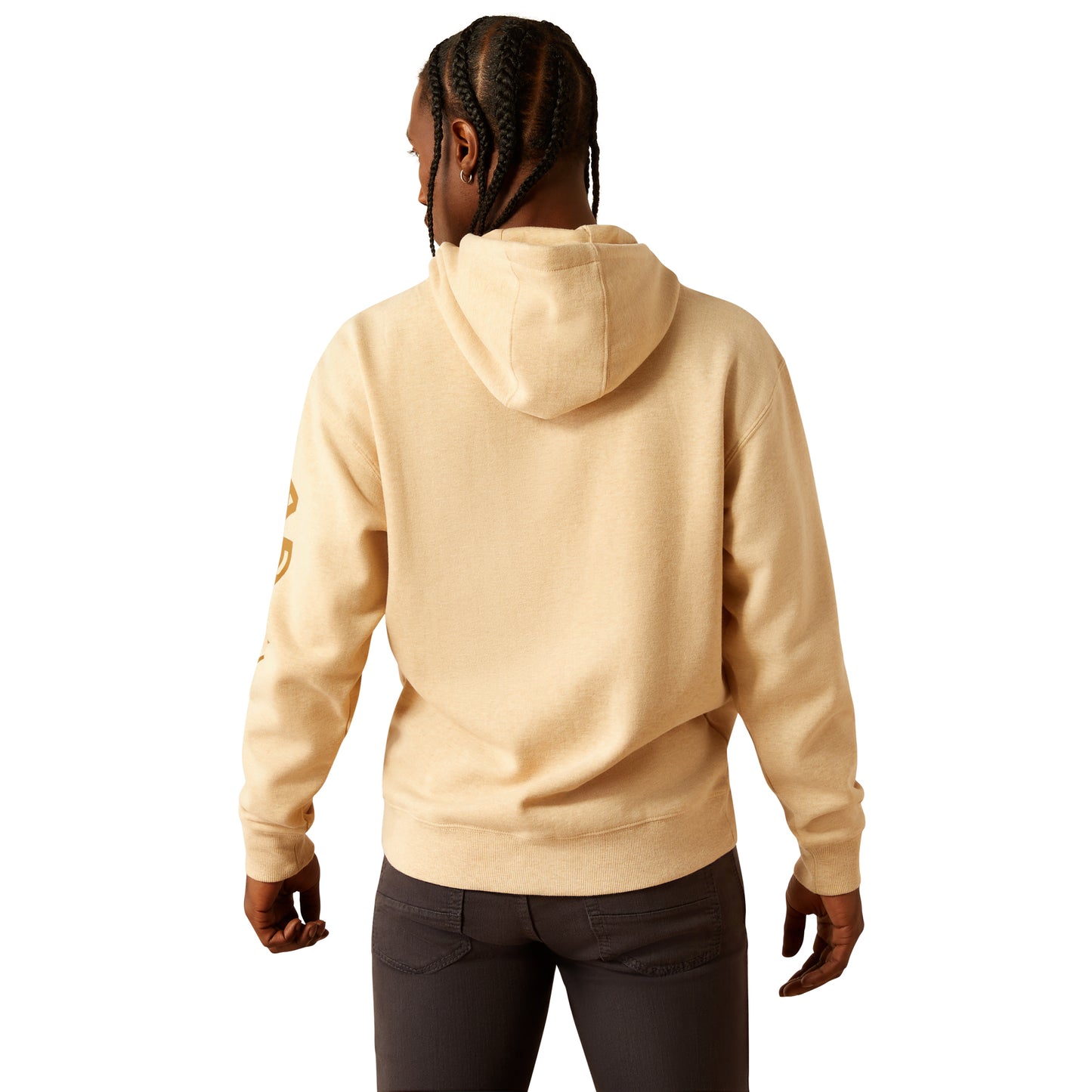 Ariat Mens Logo Hoodie - Tan Heather