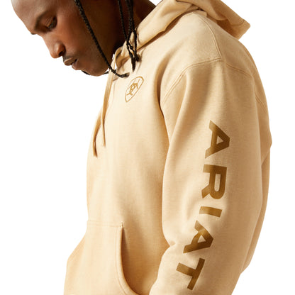 Ariat Mens Logo Hoodie - Tan Heather