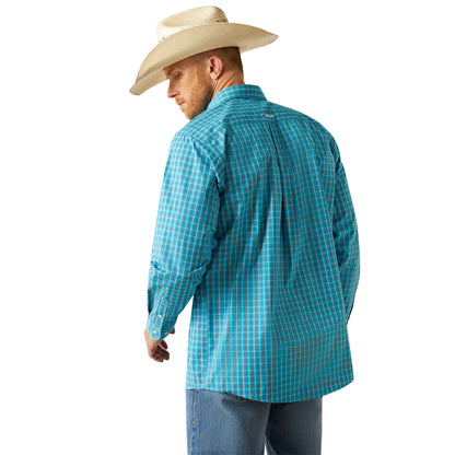 Ariat Mens Pro Series Journey Classic Fit Long Sleeve Shirt - Turquoise