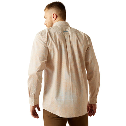 Ariat Mens Johnny Classic Fit Long Sleeve Shirt - Light Brown