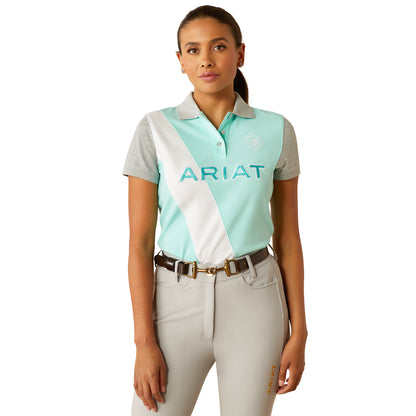 Ariat Women's Taryn Polo Beach Glass/ Electric Green