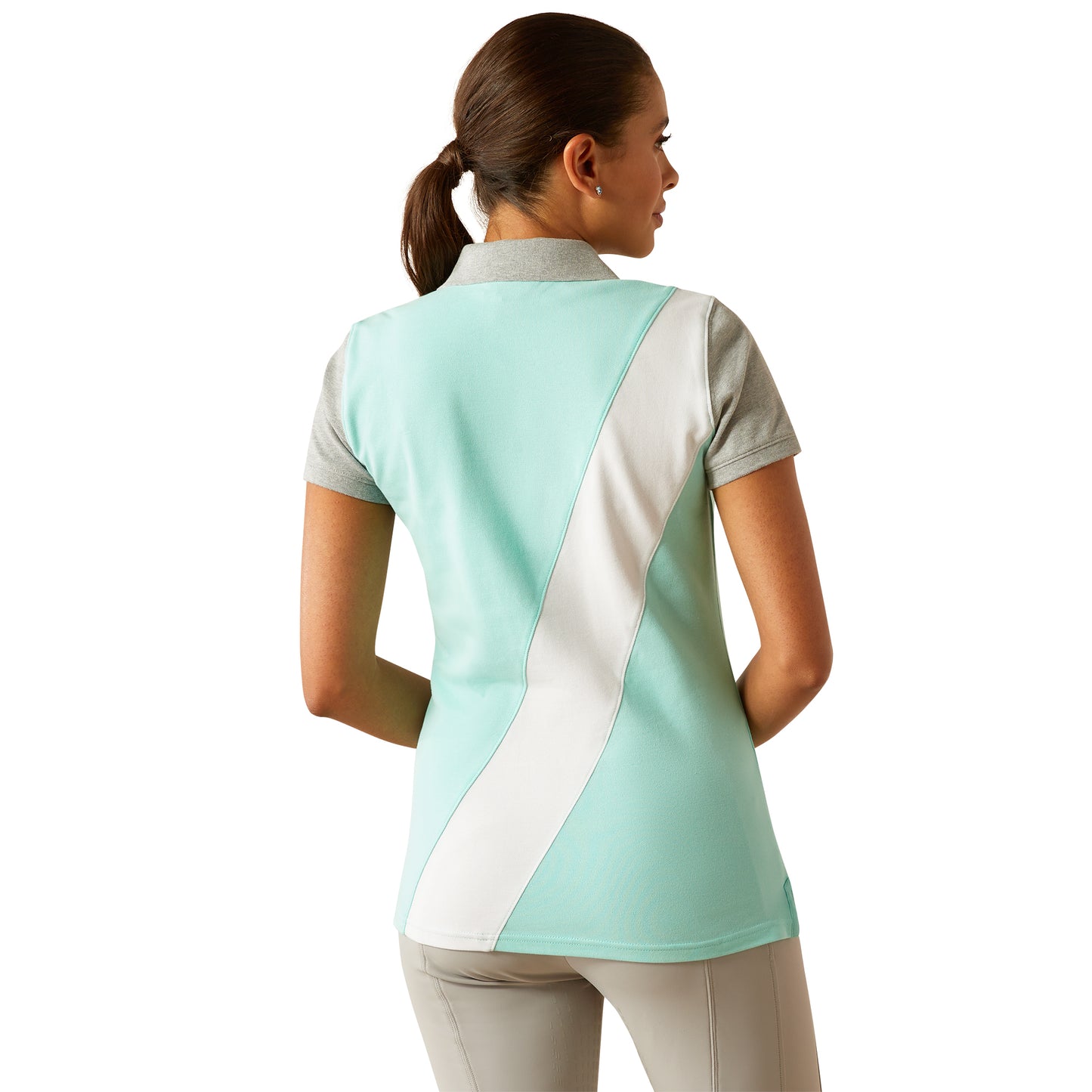 Ariat Women's Taryn Polo Beach Glass/ Electric Green