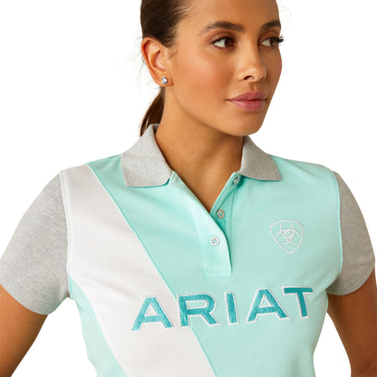 Ariat Women's Taryn Polo Beach Glass/ Electric Green