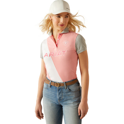 Ariat Women's Taryn Polo Flamingo Pink/Coral Paradise