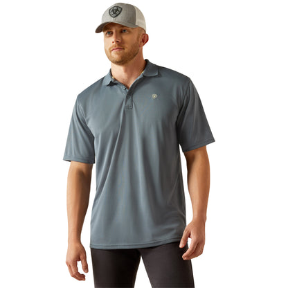 Ariat Mens Tek Short Sleeve Polo - Newsboy Blue