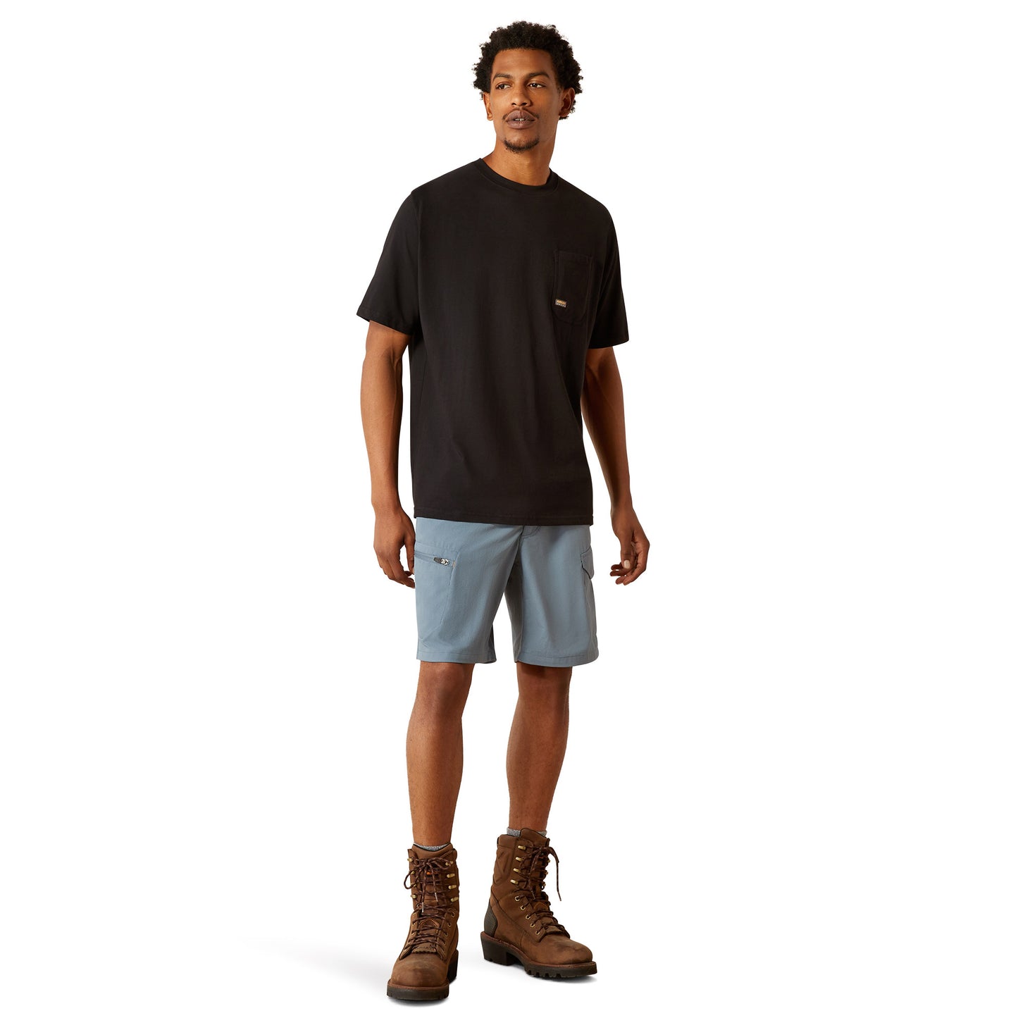 Ariat Mens Rebar Cotton Strong Hardhead Short Sleeve T-shirt - Black