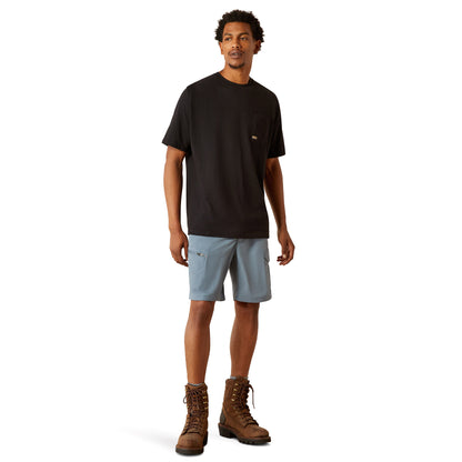Ariat Mens Rebar Cotton Strong Hardhead Short Sleeve T-shirt - Black
