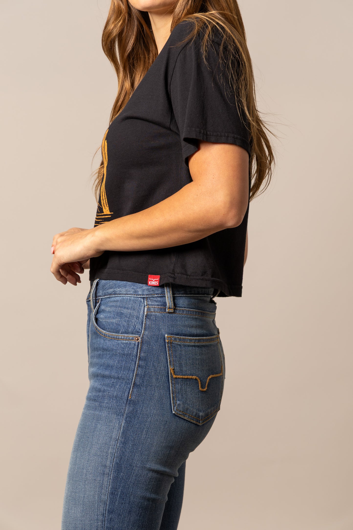 Kimes Ranch Women's The Road Crop Tee - Black