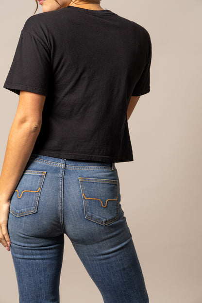 Kimes Ranch Women's The Road Crop Tee - Black