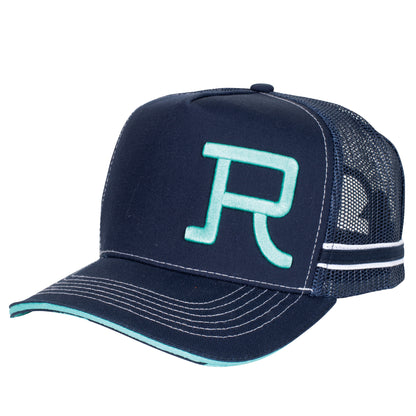 Roper Trucker Cap - Branded navy/Turquoise