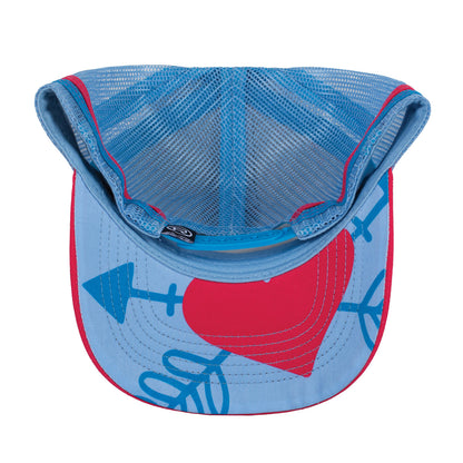 Roper Trucker Cap - Cactus Print Blue Jewel