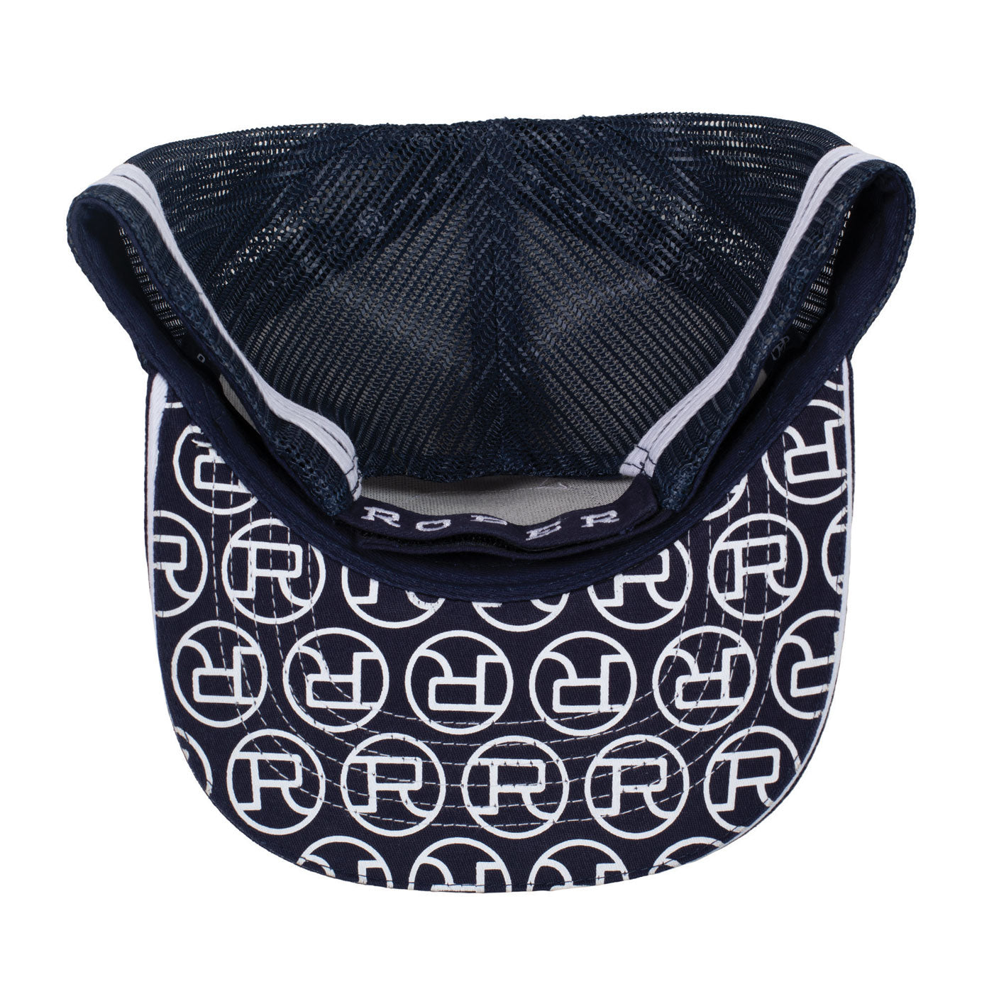 Roper Trucker Cap - Plaid Navy/White