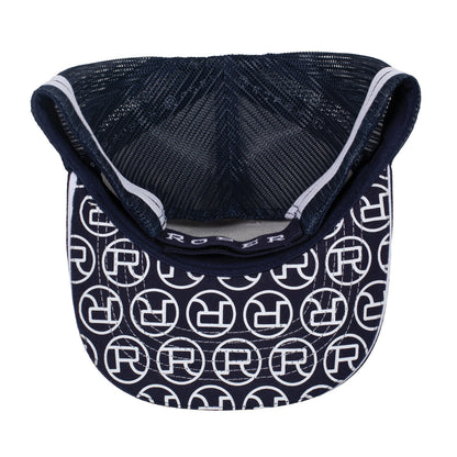 Roper Trucker Cap - Plaid Navy/White