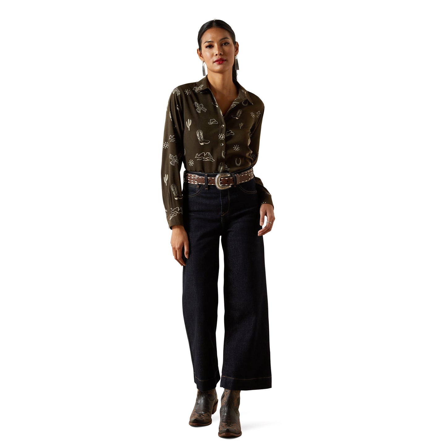 Ariat Women's Homestyle Long Sleeve Shirt - Layla Print