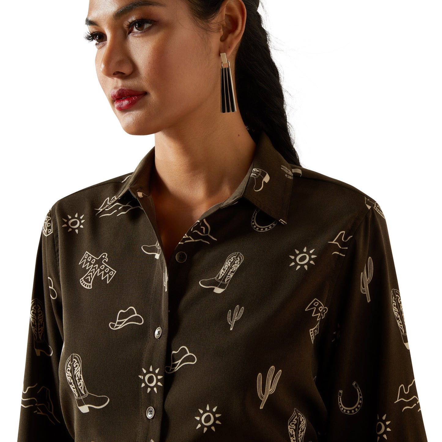 Ariat Women's Homestyle Long Sleeve Shirt - Layla Print