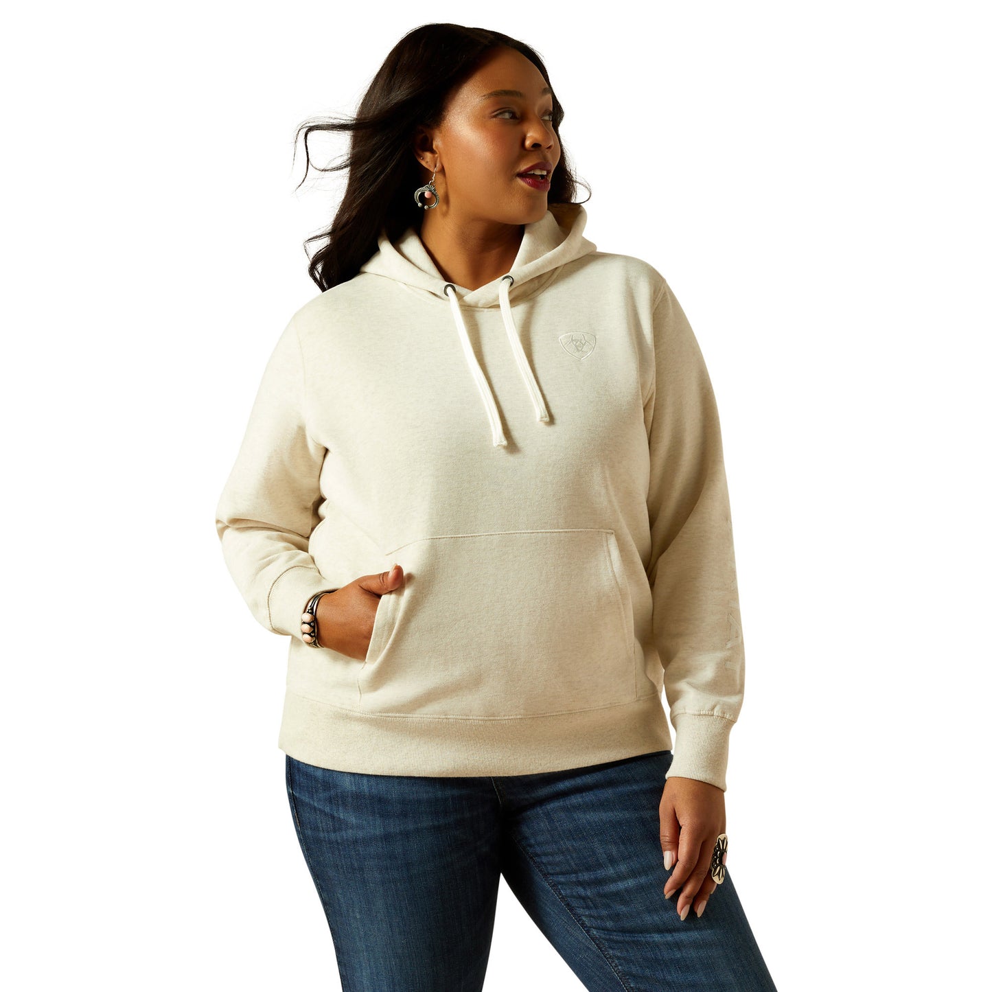 Ariat Women's Logo 2.0 Hoodie - Oatmeal Heather