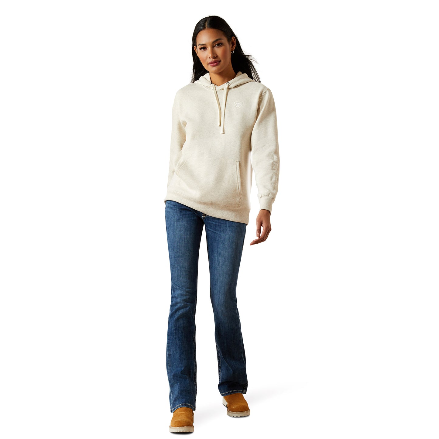 Ariat Women's Logo 2.0 Hoodie - Oatmeal Heather