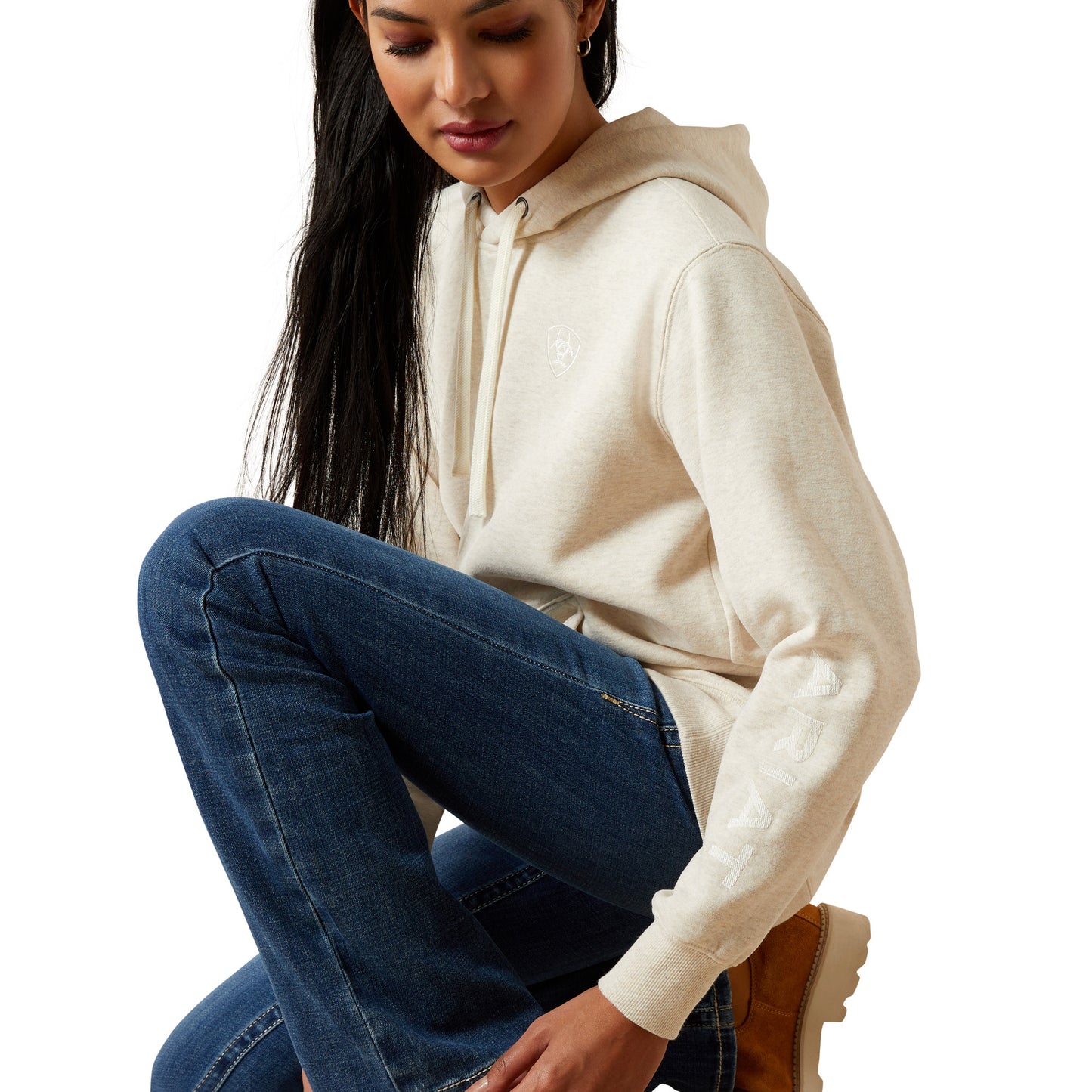 Ariat Women's Logo 2.0 Hoodie - Oatmeal Heather