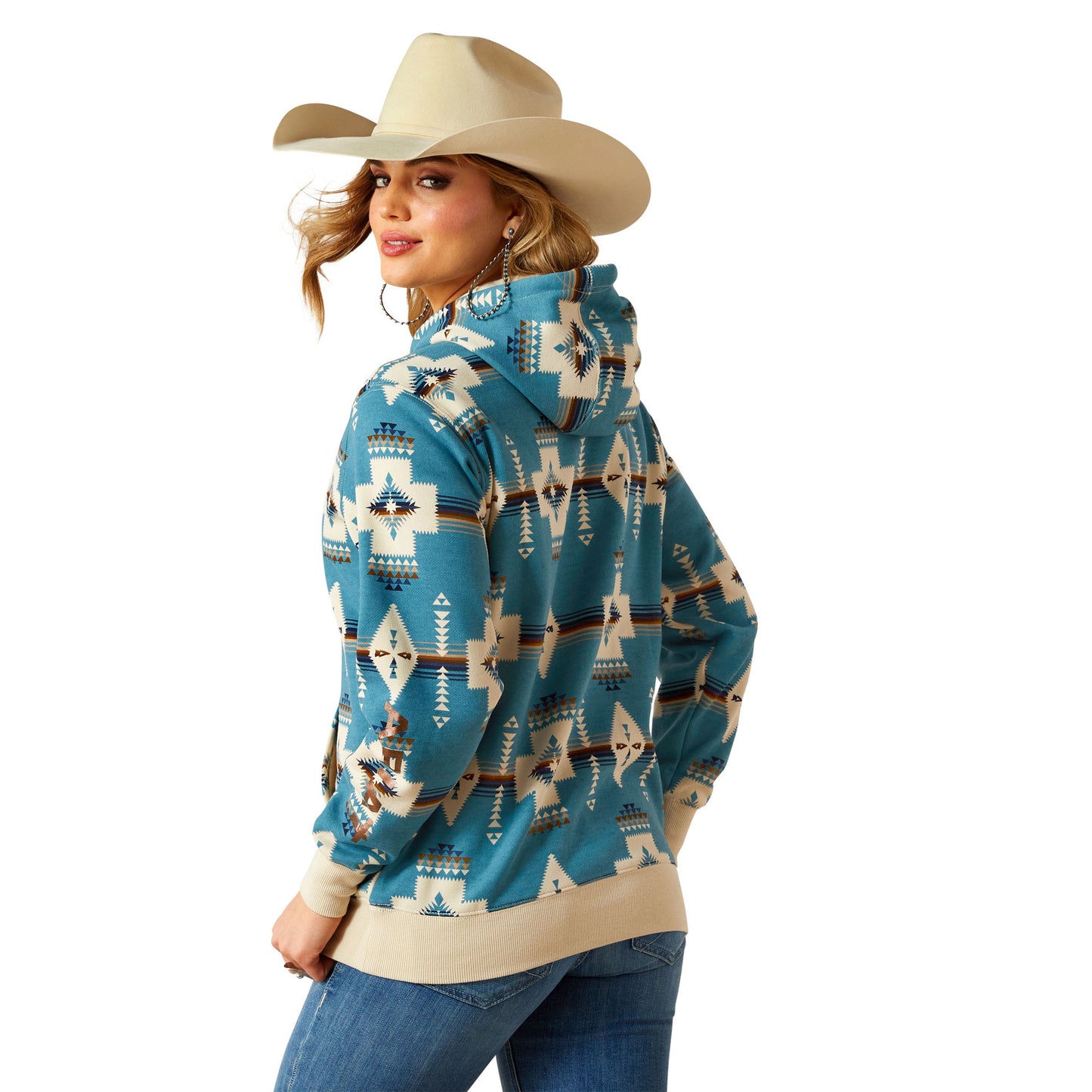 Ariat Women's Logo 2.0 Hoodie - Printed Agave South Western Print