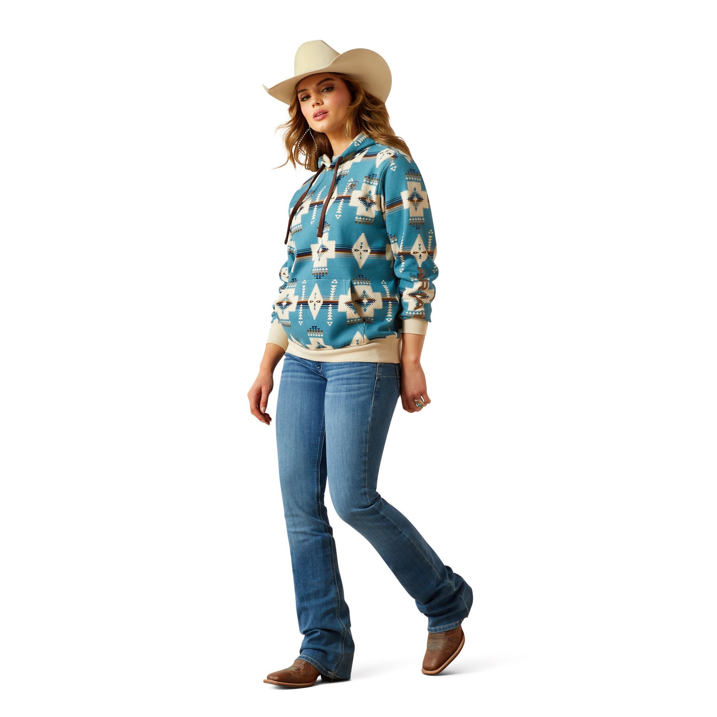 Ariat Women's Logo 2.0 Hoodie - Printed Agave South Western Print