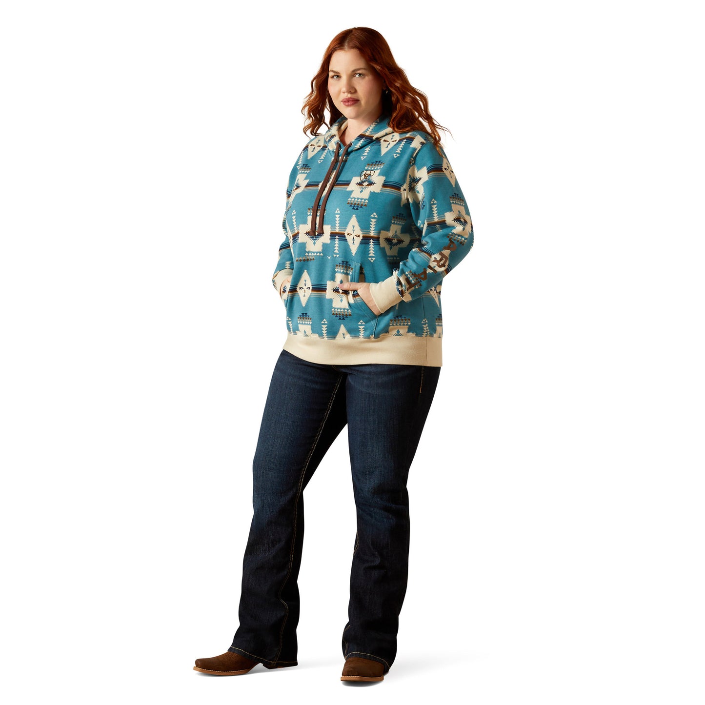 Ariat Women's Logo 2.0 Hoodie - Printed Agave South Western Print