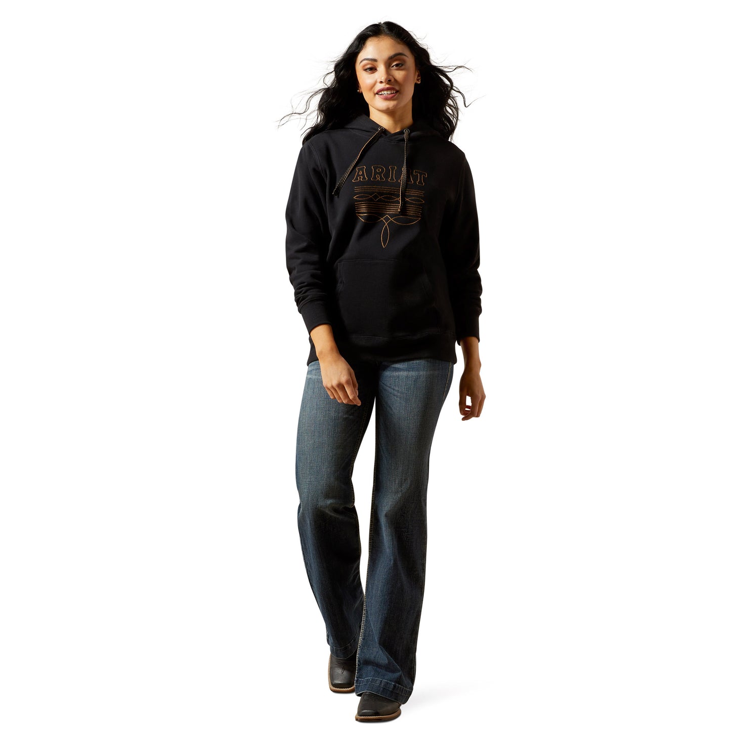 Ariat Women's Booted Logo Hoodie - Black