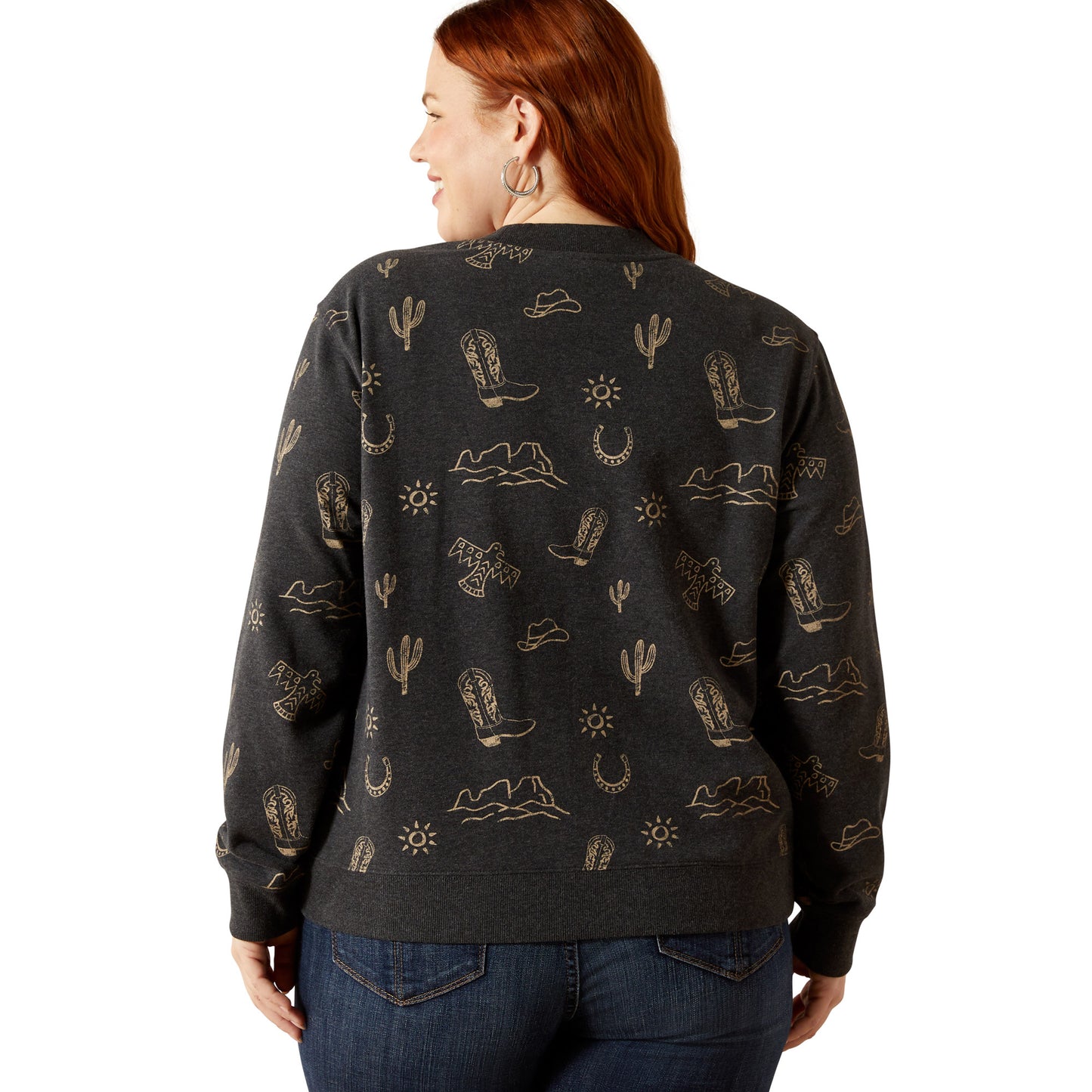 Ariat Women's Essential Crew Sweatshirt - Black Heather