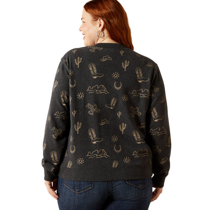 Ariat Women's Essential Crew Sweatshirt - Black Heather