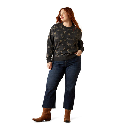 Ariat Women's Essential Crew Sweatshirt - Black Heather