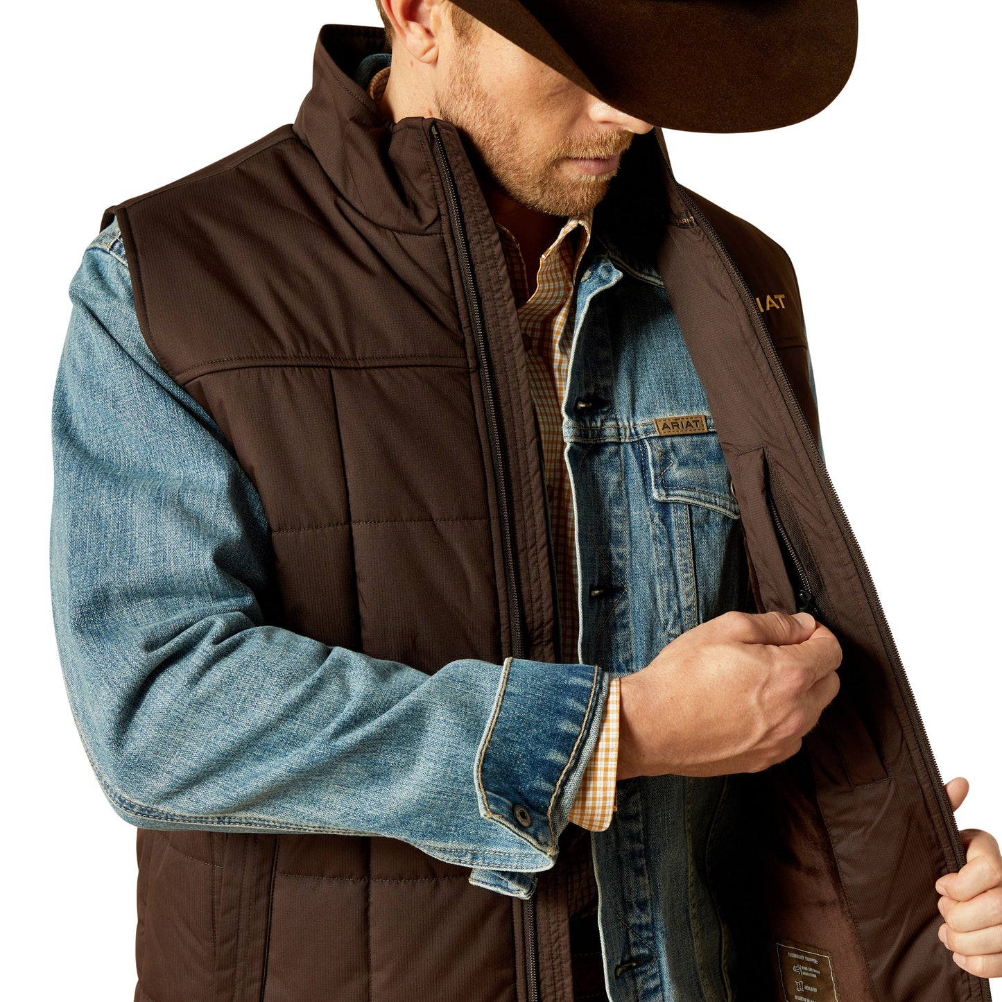 Ariat Men's Crius Insulated Vest - Brown
