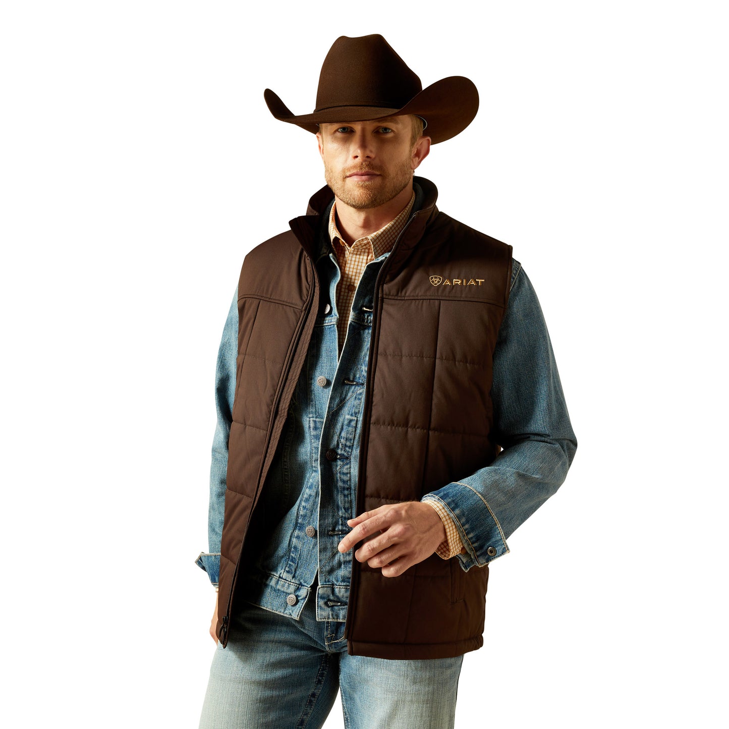 Ariat Men's Crius Insulated Vest - Brown