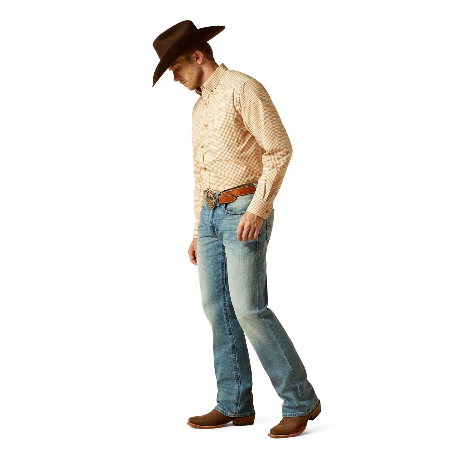 Ariat Men's Pro Series Beckett Long Sleeve Shirt - Beige