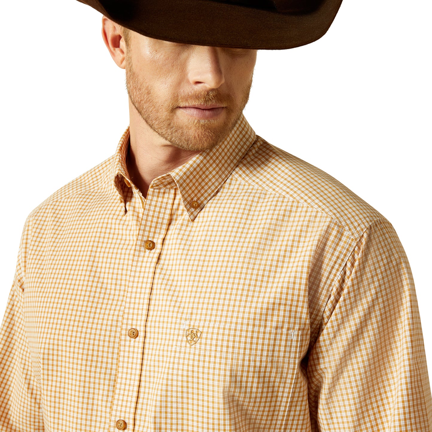 Ariat Men's Pro Series Beckett Long Sleeve Shirt - Beige