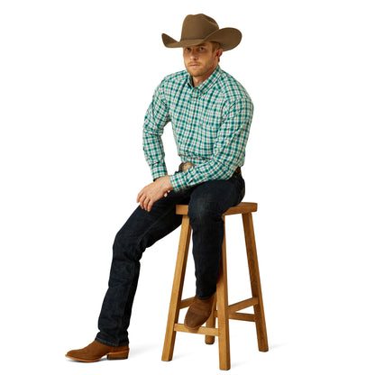 Ariat Men's Pro Series Brayden Long Sleeve Shirt - Teal