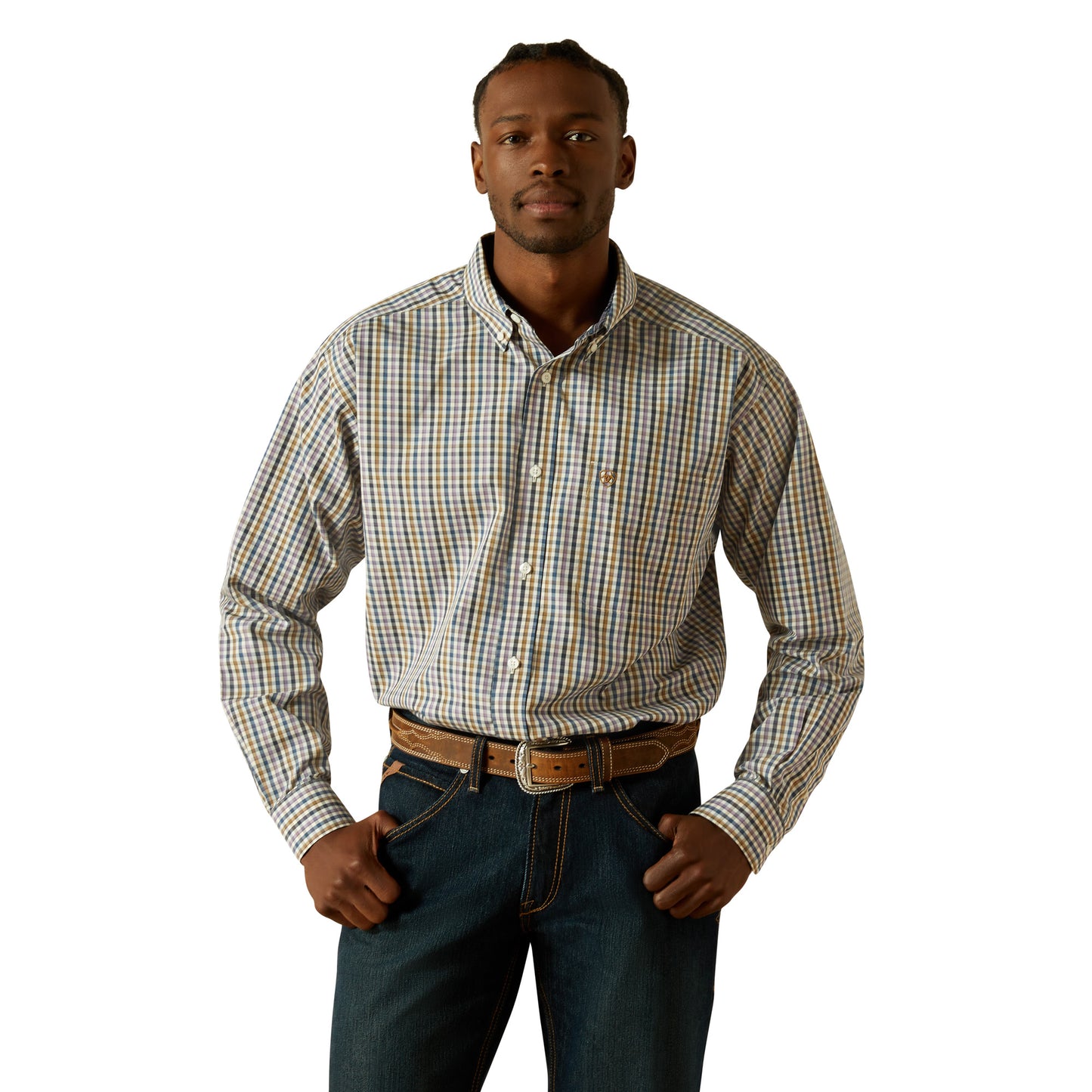 Ariat Men's Wrinkle Free Dusty Long Sleeve Shirt - Purple