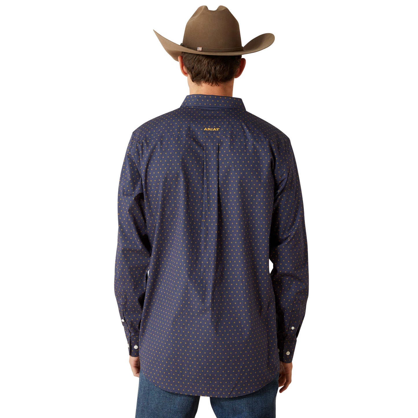 Ariat Men's Wrinkle Free Daven Long Sleeve Shirt - Navy