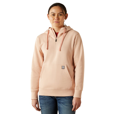 Ariat Women's Rebar Skill Set 1/2 Zip Hoodie - Cameo Rose