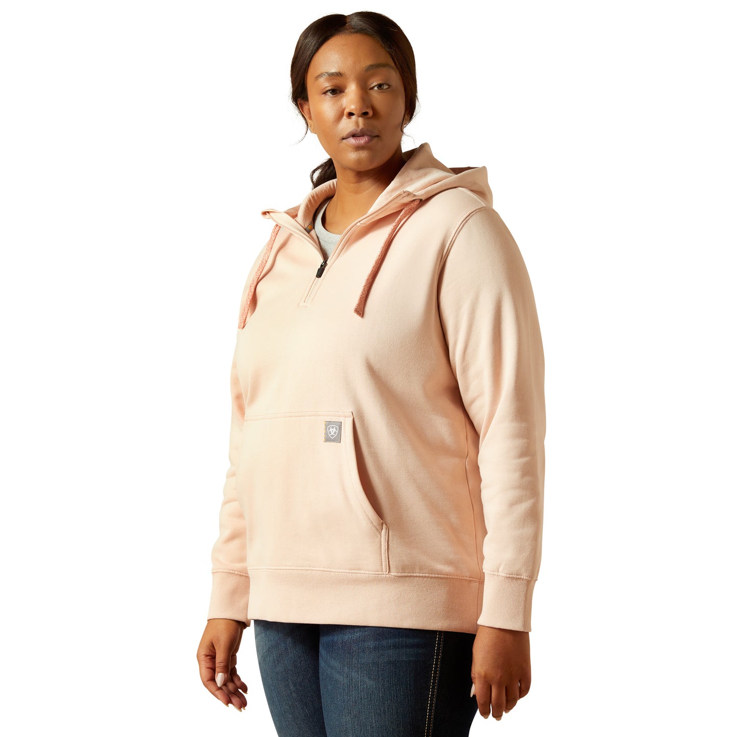 Ariat Women's Rebar Skill Set 1/2 Zip Hoodie - Cameo Rose
