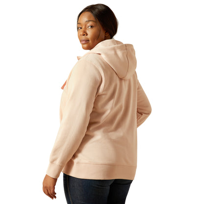 Ariat Women's Rebar Skill Set 1/2 Zip Hoodie - Cameo Rose