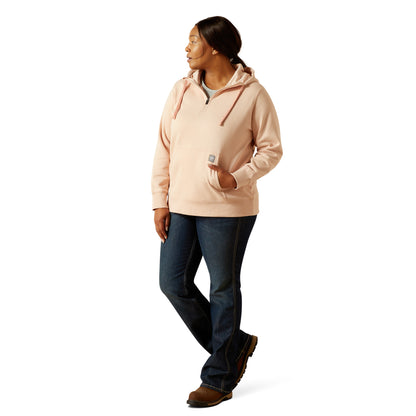 Ariat Women's Rebar Skill Set 1/2 Zip Hoodie - Cameo Rose