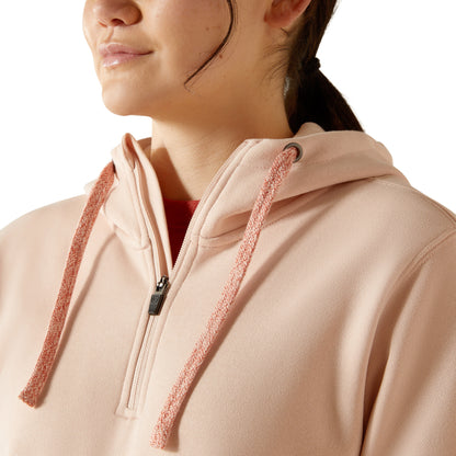 Ariat Women's Rebar Skill Set 1/2 Zip Hoodie - Cameo Rose
