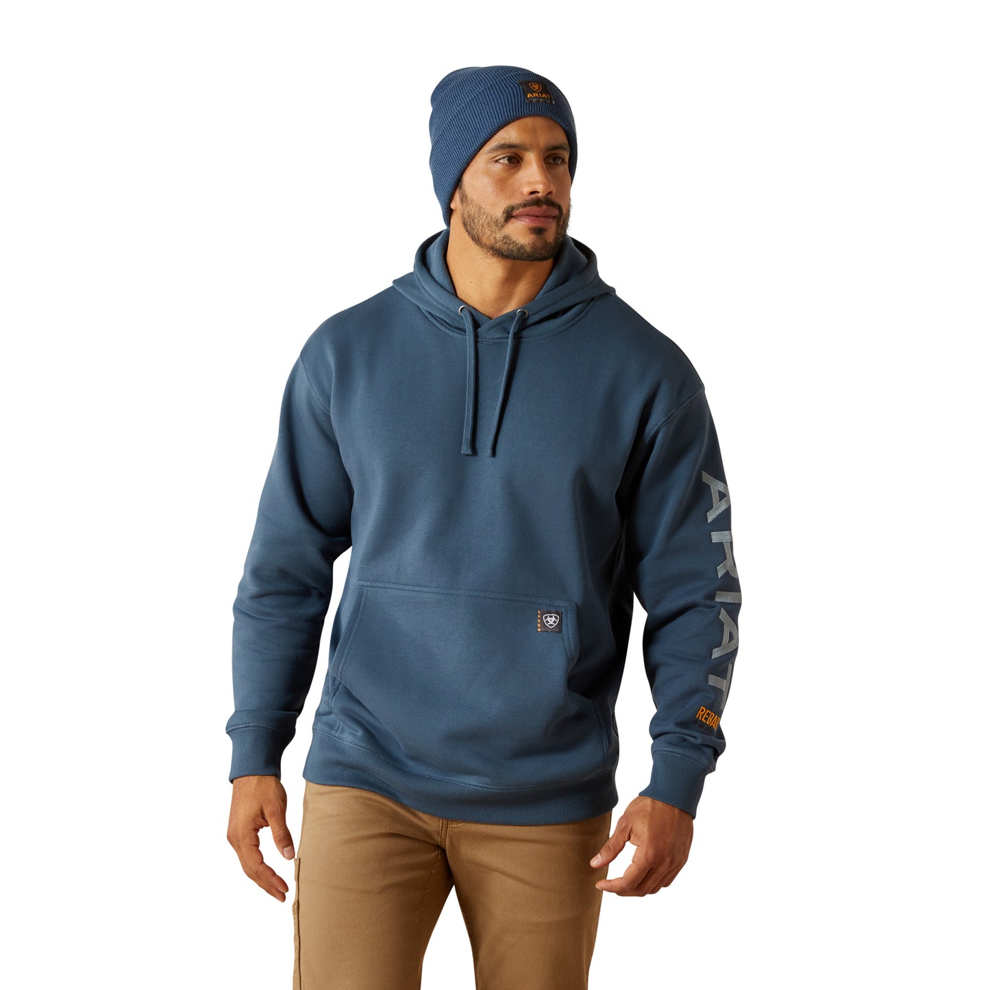 Ariat Men's Rebar Graphic Hoodie - Orion Blue/ Dusty Blue