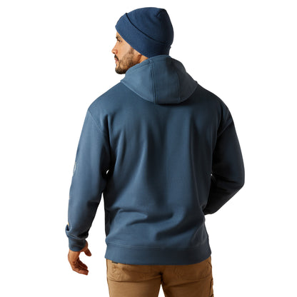 Ariat Men's Rebar Graphic Hoodie - Orion Blue/ Dusty Blue