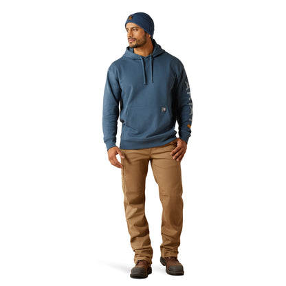 Ariat Men's Rebar Graphic Hoodie - Orion Blue/ Dusty Blue