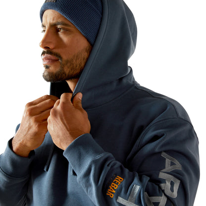 Ariat Men's Rebar Graphic Hoodie - Orion Blue/ Dusty Blue